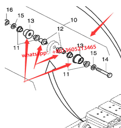 F141C戴納派克攤鋪機(jī)履帶支撐輥755170900