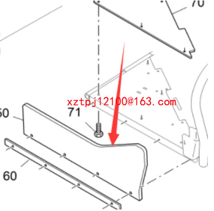 攤鋪機料斗橡膠擋料板零件號2444407